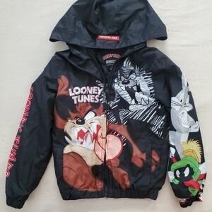 Members Only Looney Tunes Hooded Black Jacket Kids 6